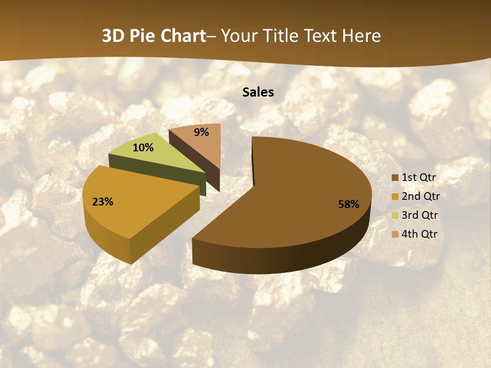 A Pile Of Gold Nuggets On A Table PowerPoint Template