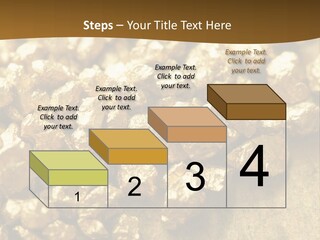 A Pile Of Gold Nuggets On A Table PowerPoint Template