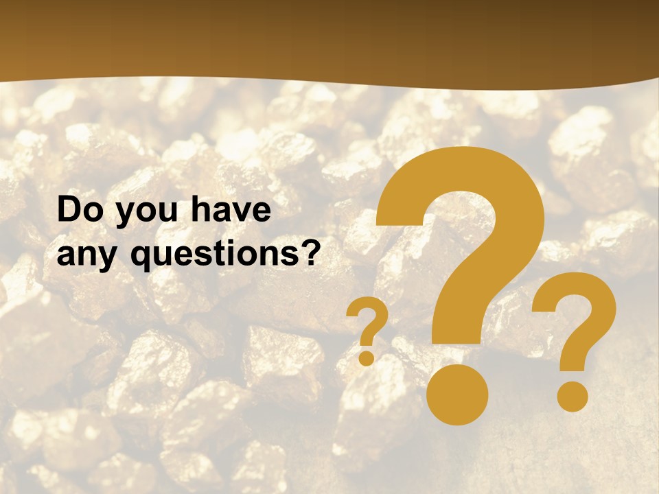 A Pile Of Gold Nuggets On A Table PowerPoint Template
