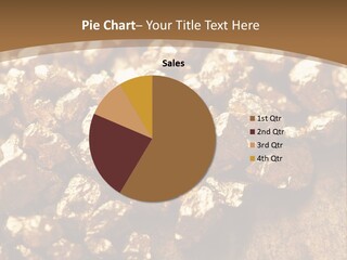 A Pile Of Gold Nuggets On A Wooden Surface PowerPoint Template