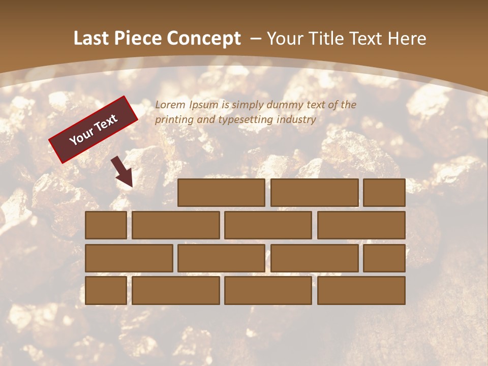 A Pile Of Gold Nuggets On A Wooden Surface PowerPoint Template