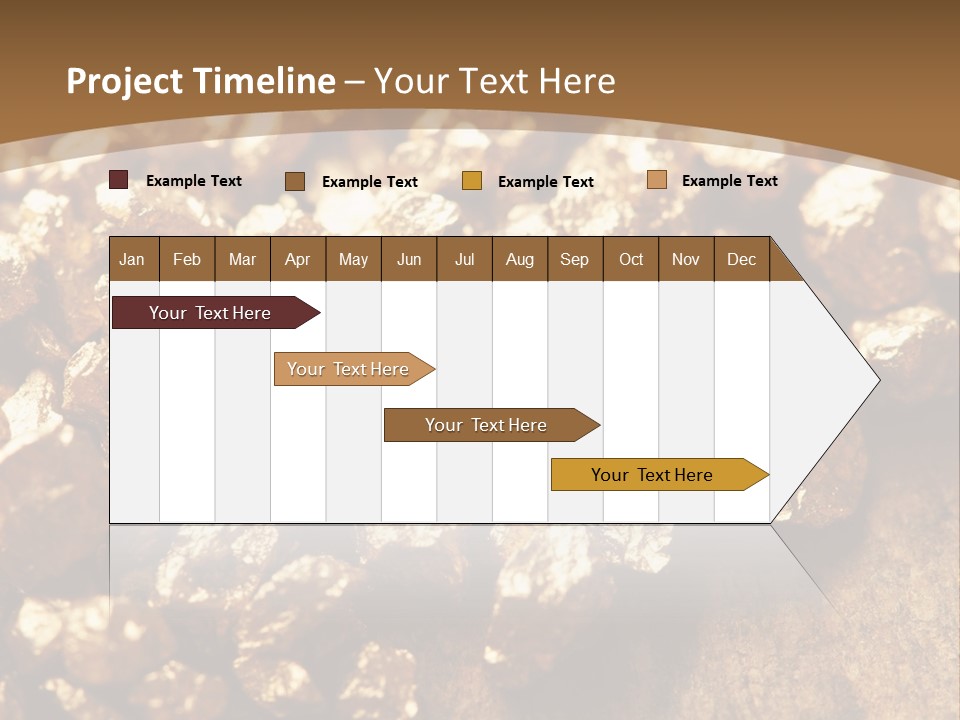 A Pile Of Gold Nuggets On A Wooden Surface PowerPoint Template
