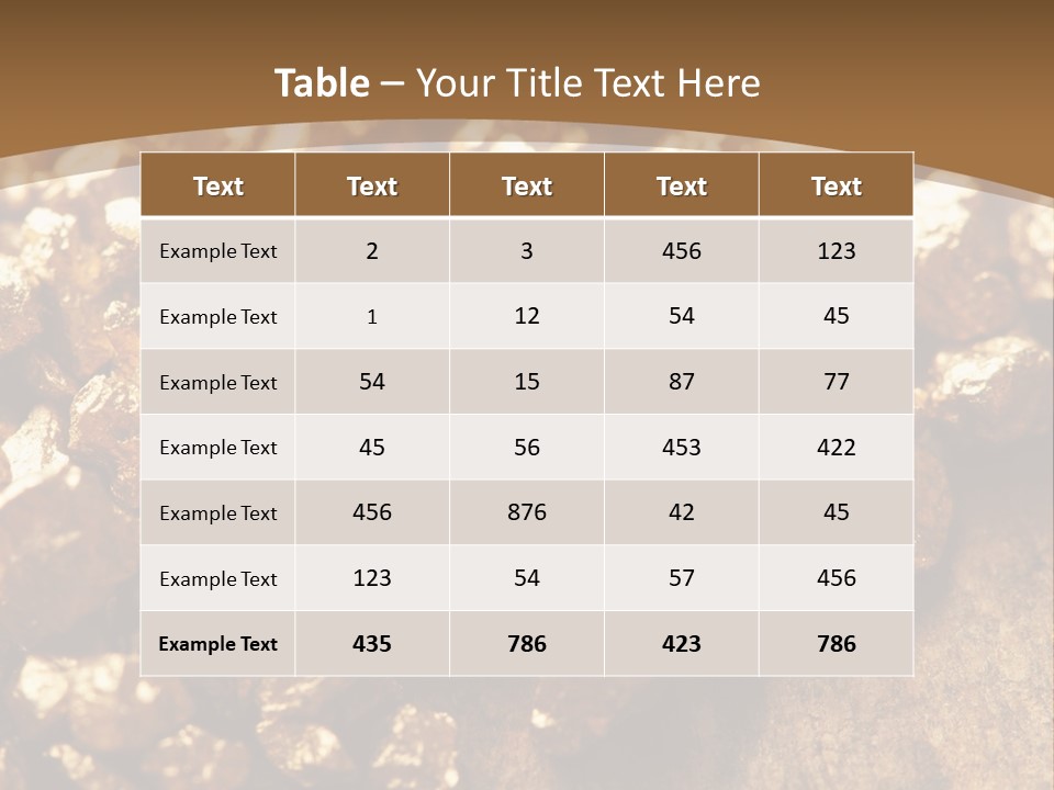 A Pile Of Gold Nuggets On A Wooden Surface PowerPoint Template