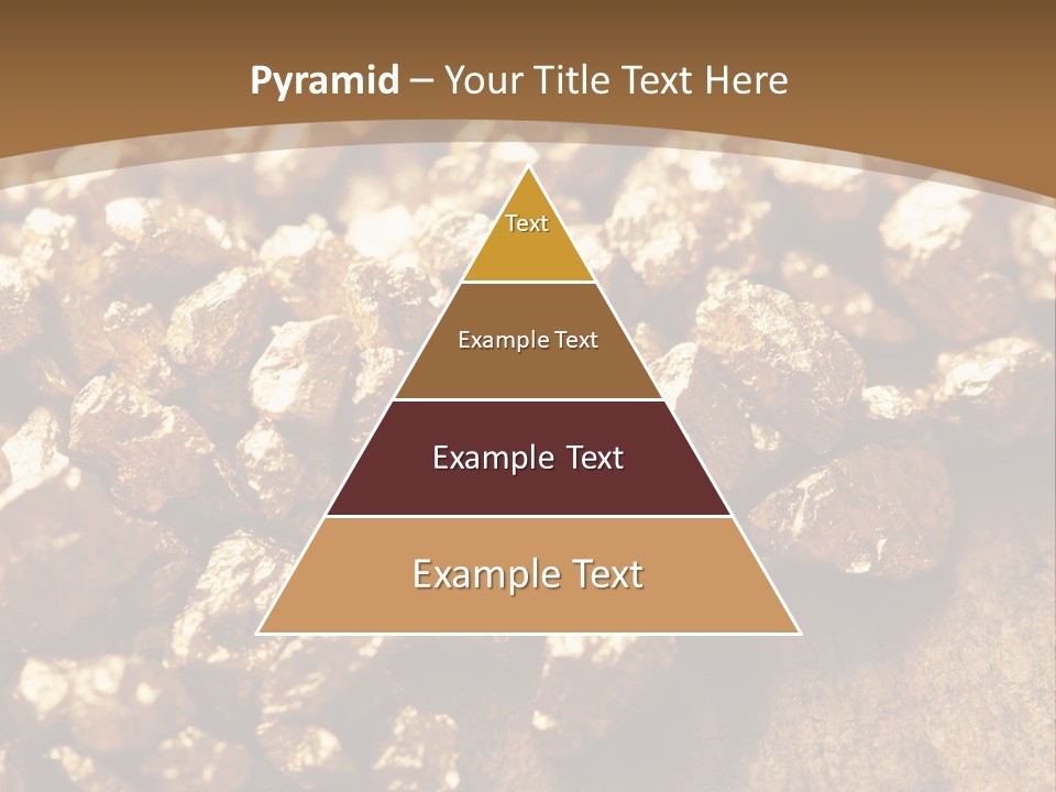 A Pile Of Gold Nuggets On A Wooden Surface PowerPoint Template