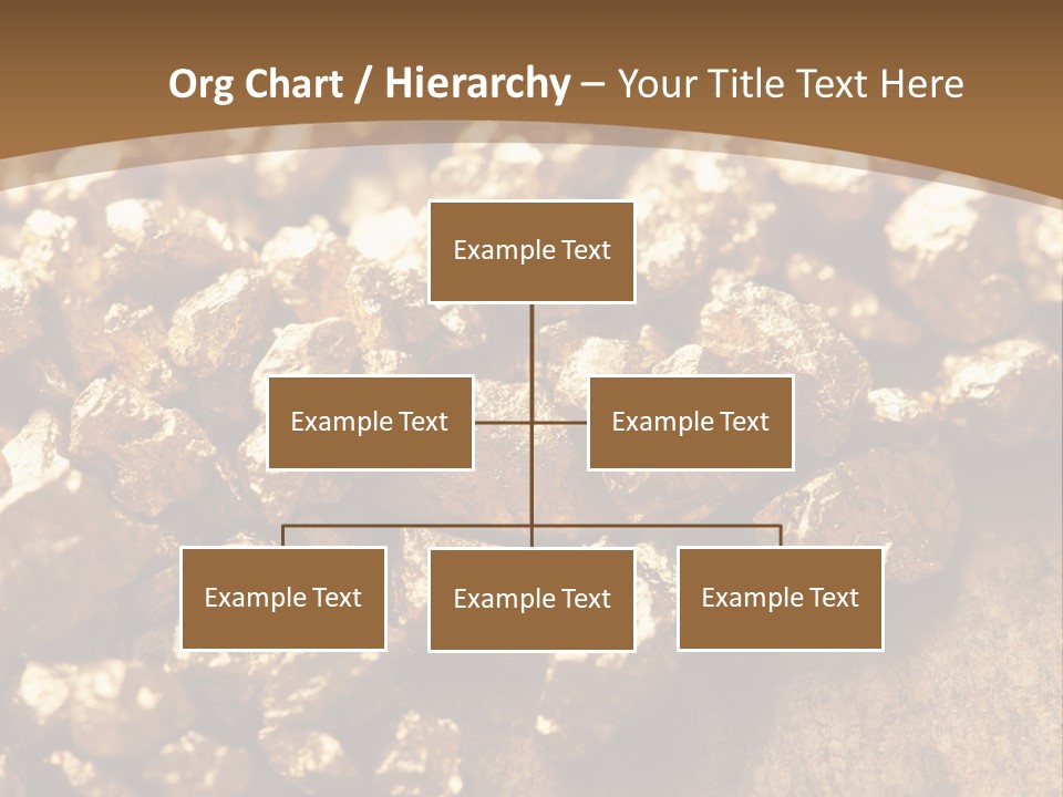 A Pile Of Gold Nuggets On A Wooden Surface PowerPoint Template