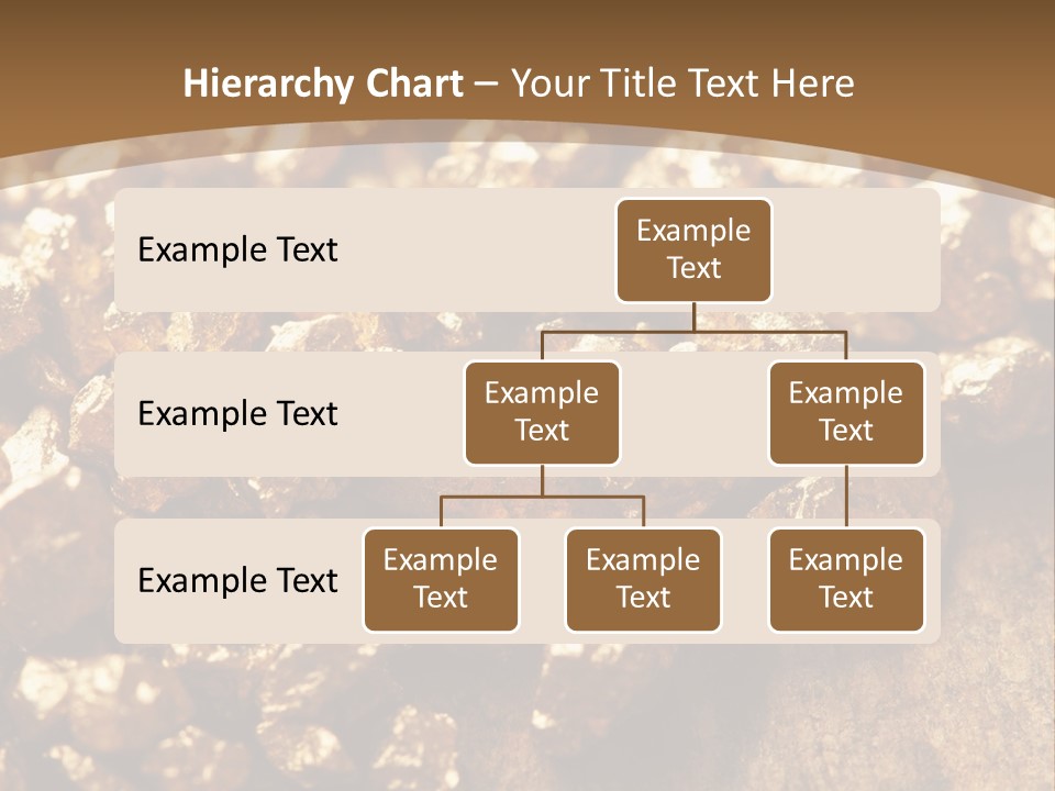 A Pile Of Gold Nuggets On A Wooden Surface PowerPoint Template