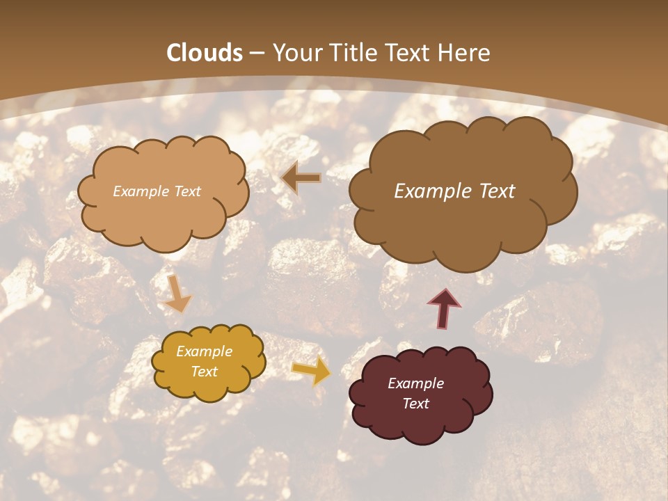 A Pile Of Gold Nuggets On A Wooden Surface PowerPoint Template