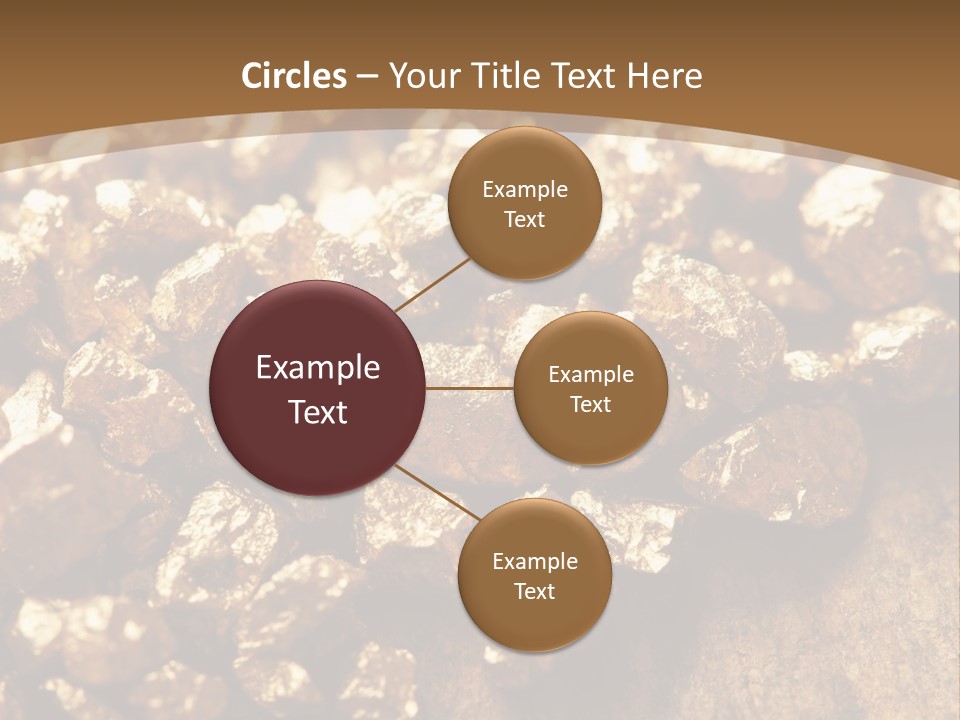A Pile Of Gold Nuggets On A Wooden Surface PowerPoint Template