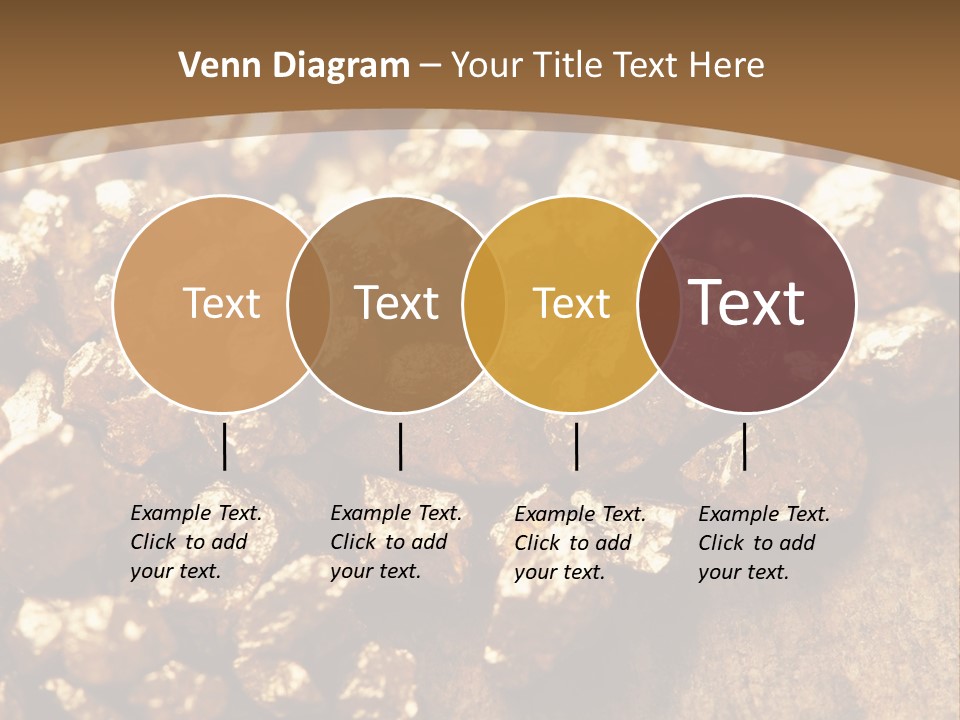 A Pile Of Gold Nuggets On A Wooden Surface PowerPoint Template