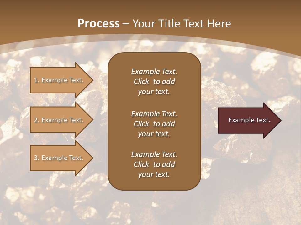 A Pile Of Gold Nuggets On A Wooden Surface PowerPoint Template