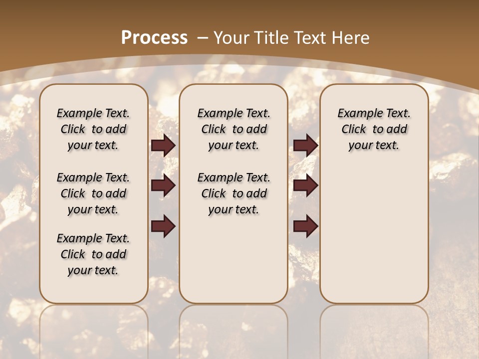 A Pile Of Gold Nuggets On A Wooden Surface PowerPoint Template