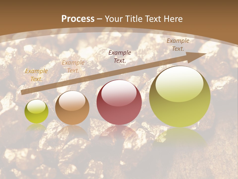A Pile Of Gold Nuggets On A Wooden Surface PowerPoint Template