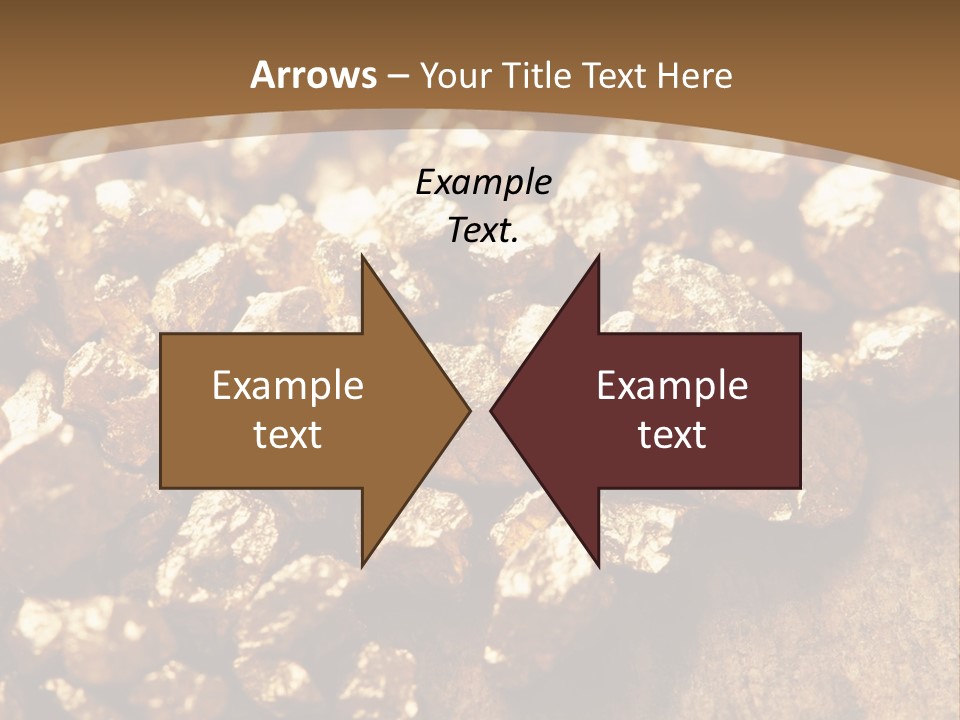 A Pile Of Gold Nuggets On A Wooden Surface PowerPoint Template