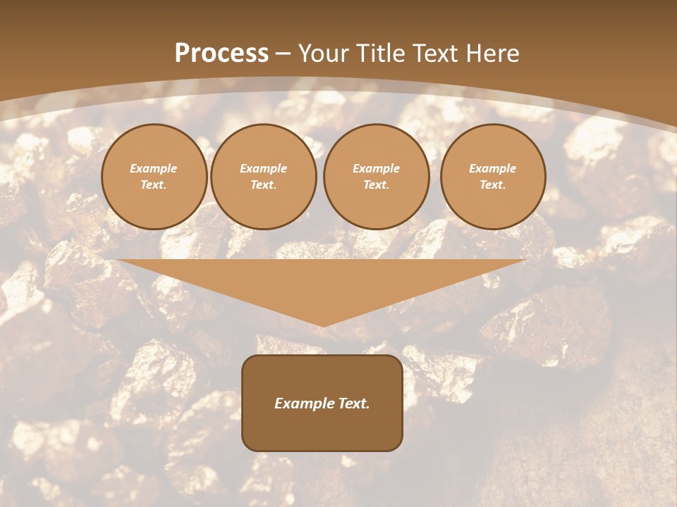 A Pile Of Gold Nuggets On A Wooden Surface PowerPoint Template