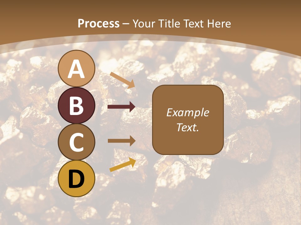 A Pile Of Gold Nuggets On A Wooden Surface PowerPoint Template