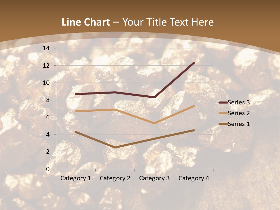 A Pile Of Gold Nuggets On A Wooden Surface PowerPoint Template