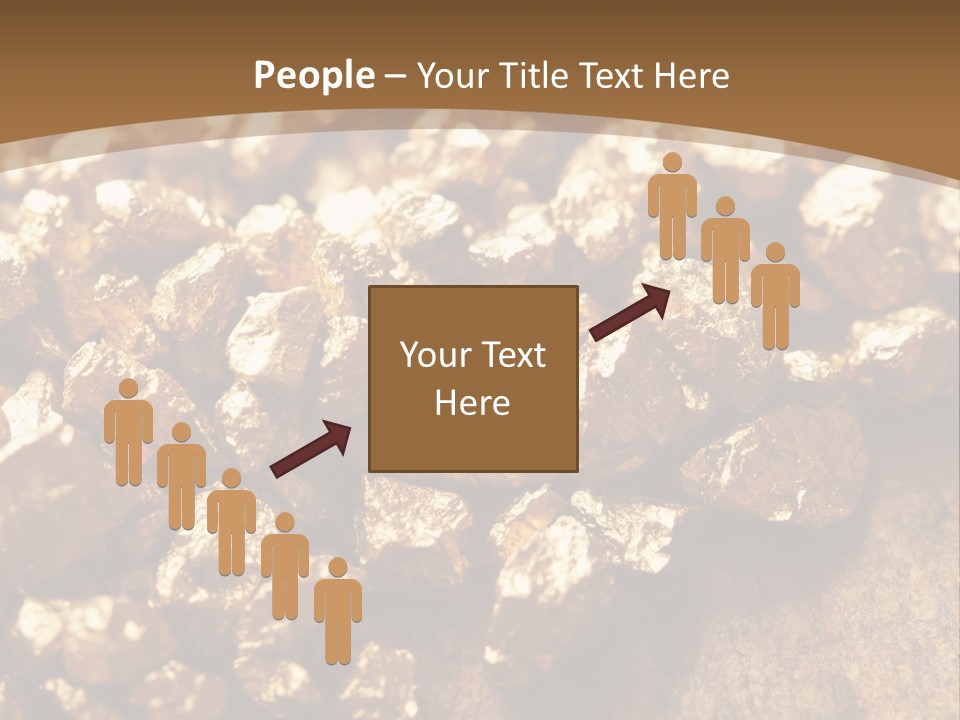 A Pile Of Gold Nuggets On A Wooden Surface PowerPoint Template