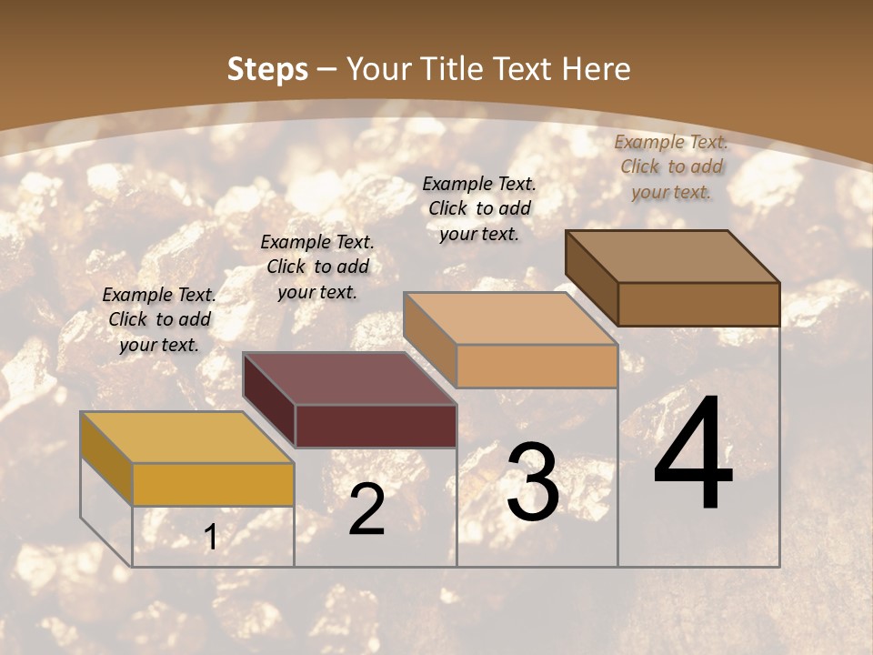 A Pile Of Gold Nuggets On A Wooden Surface PowerPoint Template