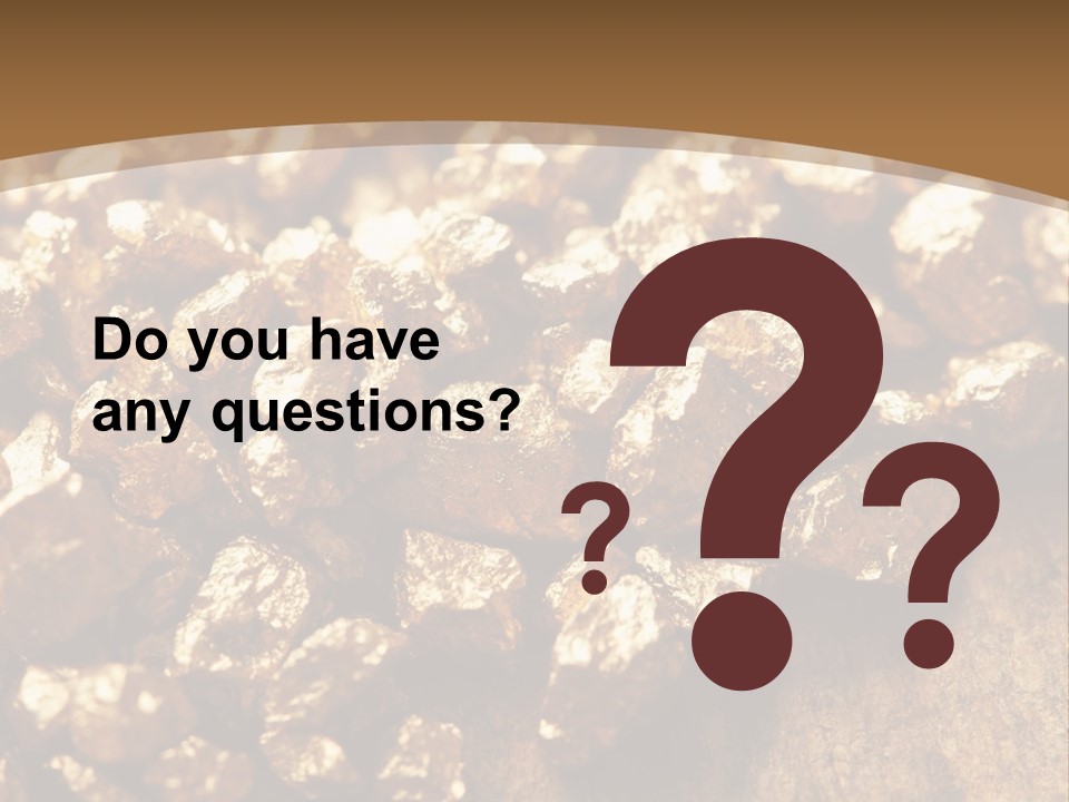 A Pile Of Gold Nuggets On A Wooden Surface PowerPoint Template