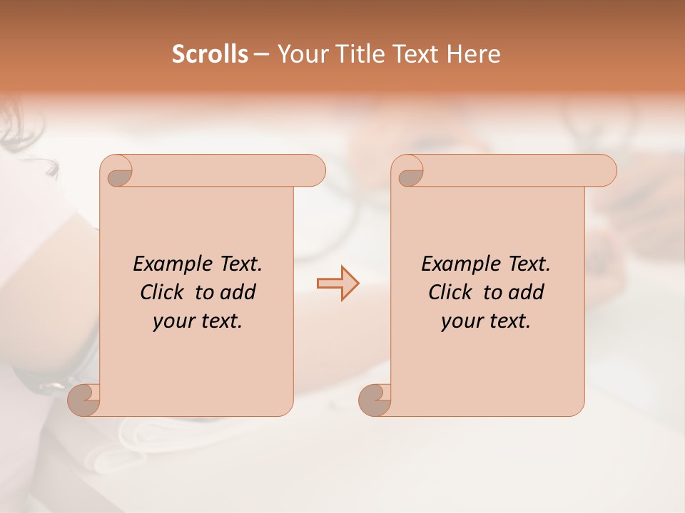 A Woman With A Cast On Her Arm Using A Computer Mouse PowerPoint Template