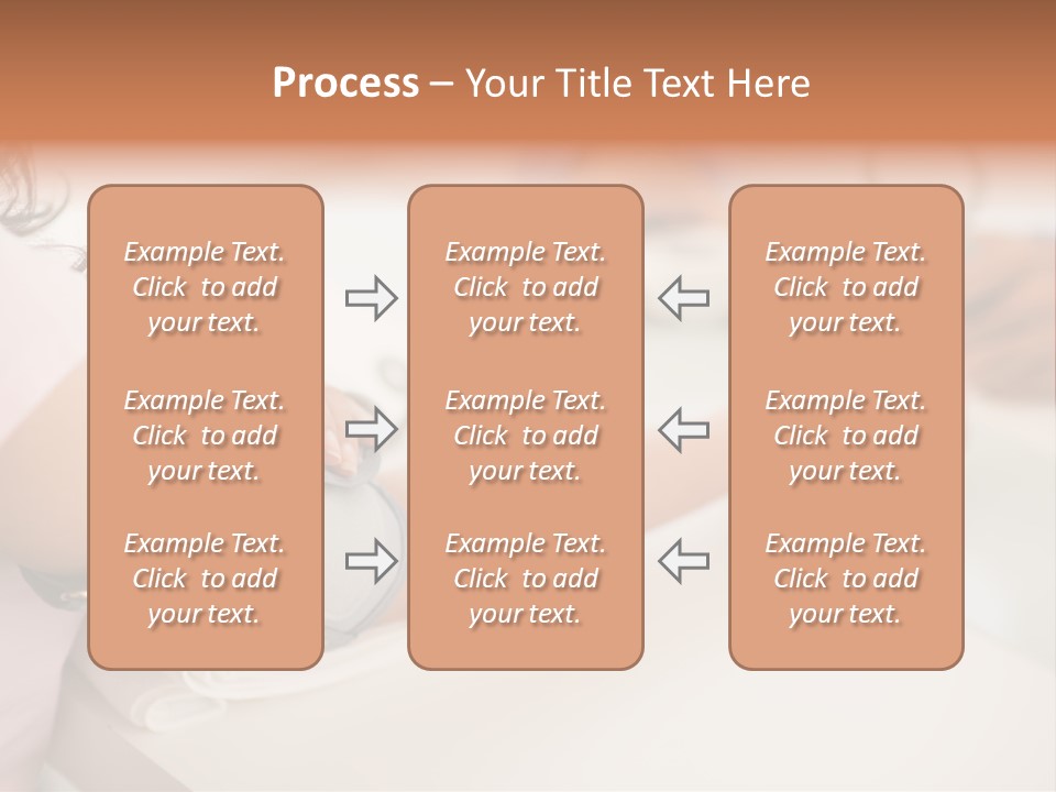 A Woman With A Cast On Her Arm Using A Computer Mouse PowerPoint Template