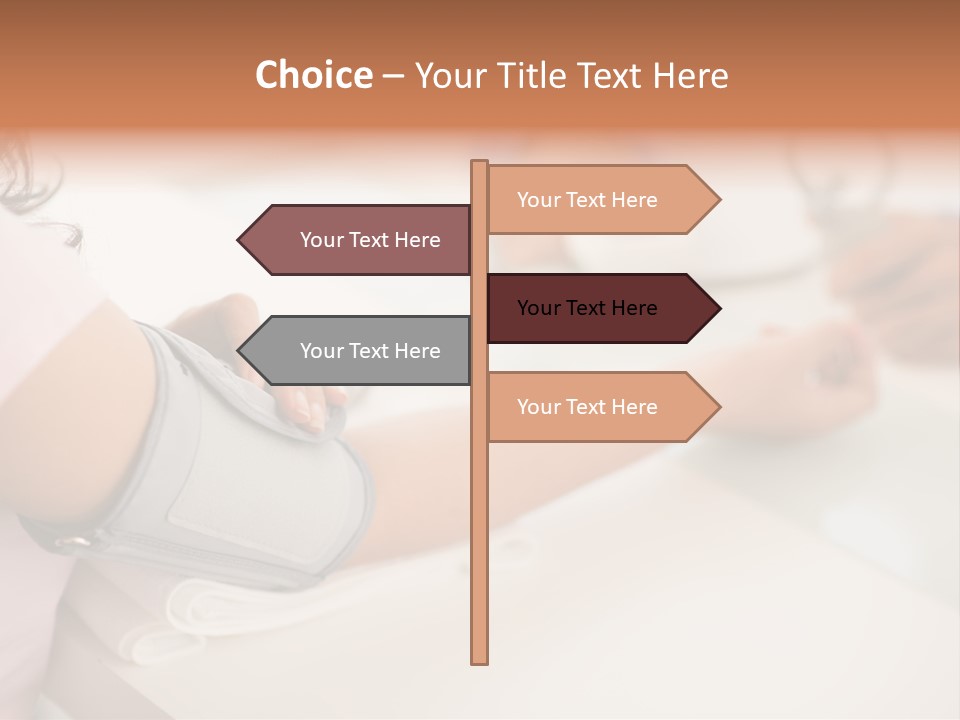 A Woman With A Cast On Her Arm Using A Computer Mouse PowerPoint Template