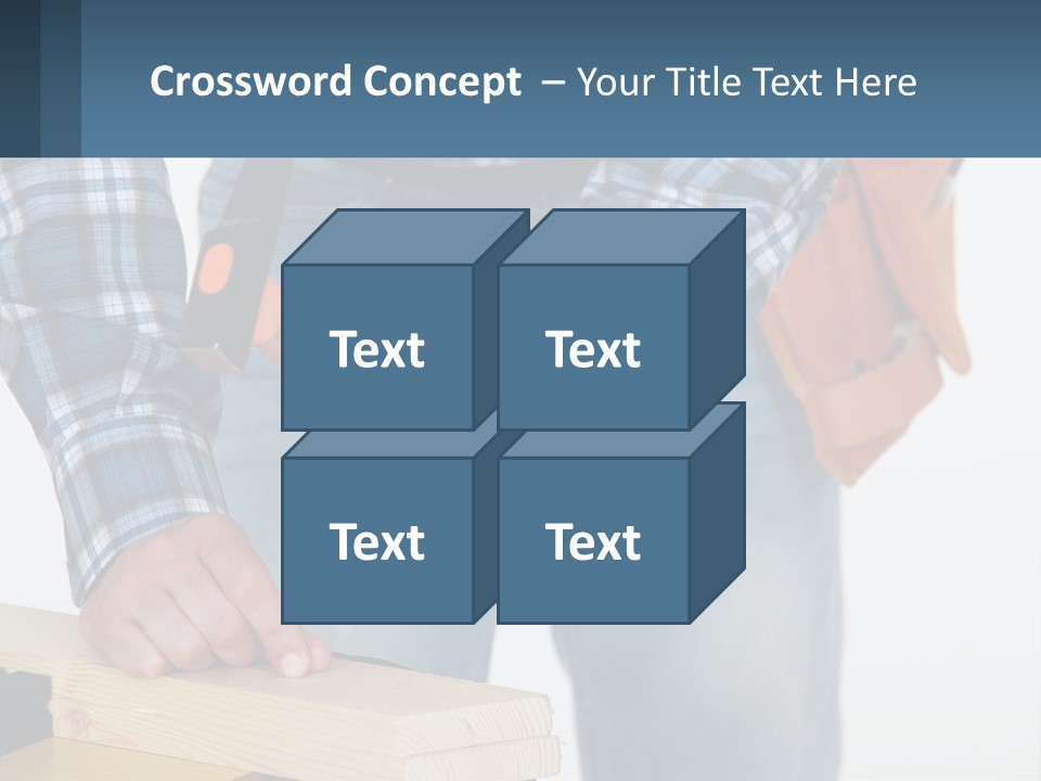 A Person Holding A Hammer And A Piece Of Wood PowerPoint Template