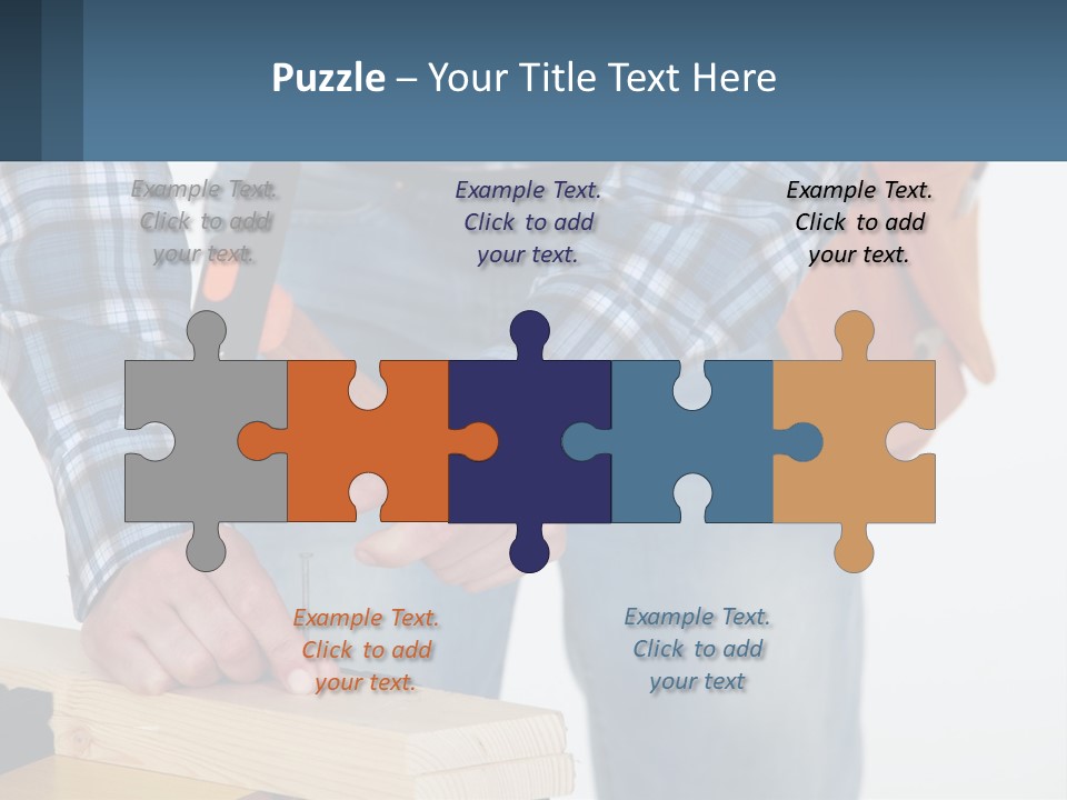 A Person Holding A Hammer And A Piece Of Wood PowerPoint Template