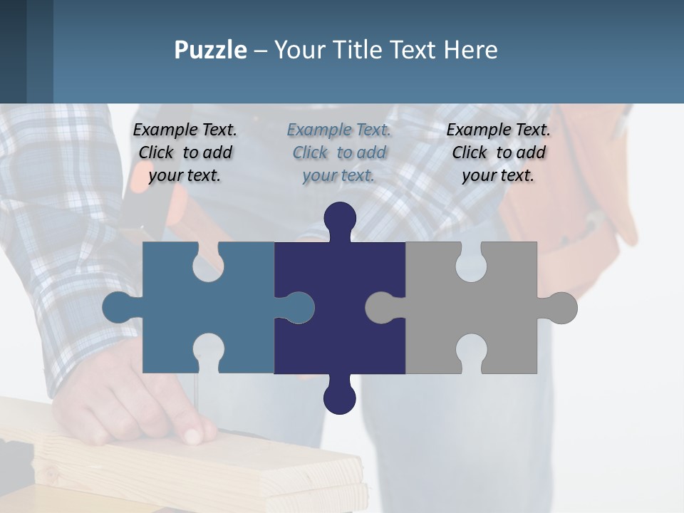 A Person Holding A Hammer And A Piece Of Wood PowerPoint Template