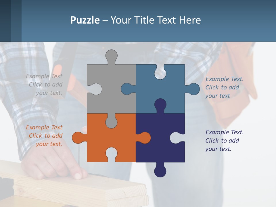 A Person Holding A Hammer And A Piece Of Wood PowerPoint Template