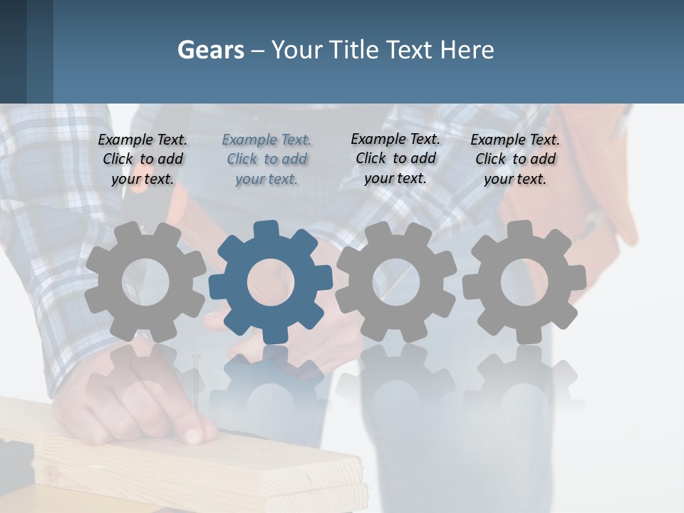 A Person Holding A Hammer And A Piece Of Wood PowerPoint Template