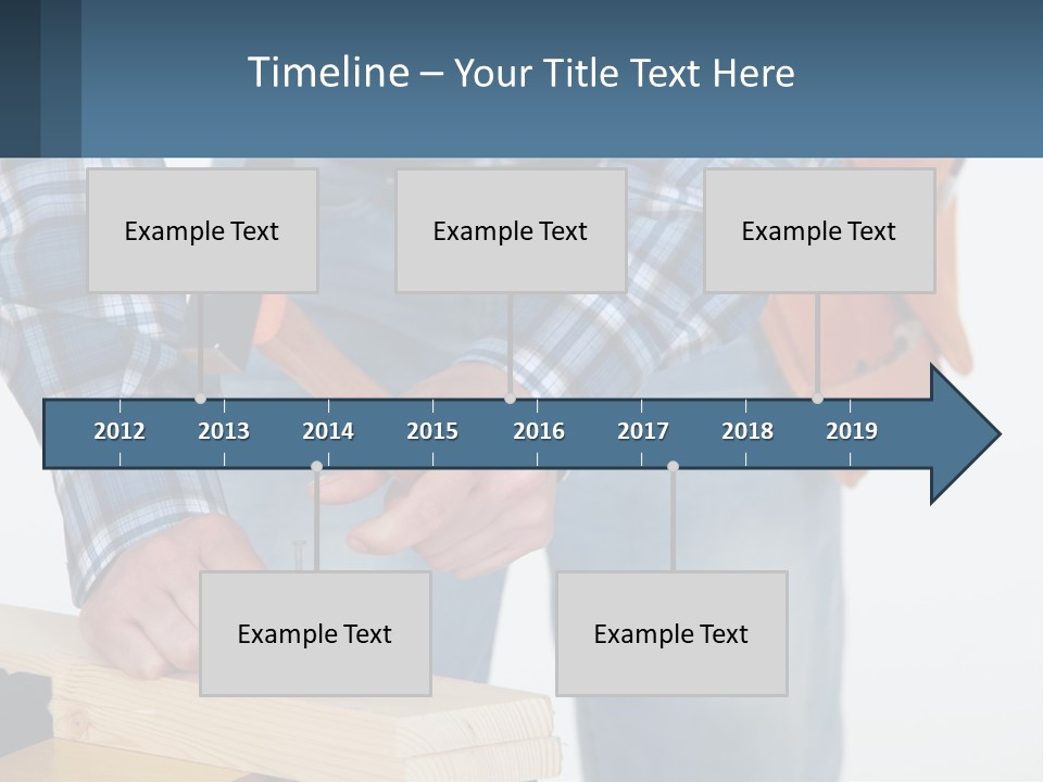 A Person Holding A Hammer And A Piece Of Wood PowerPoint Template