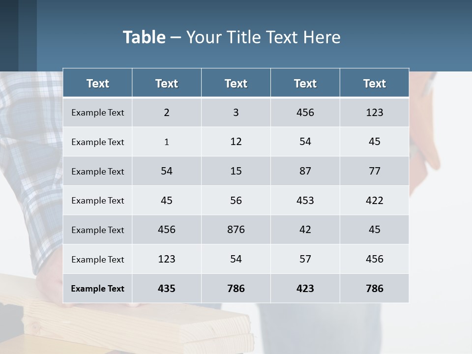 A Person Holding A Hammer And A Piece Of Wood PowerPoint Template