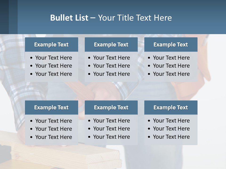 A Person Holding A Hammer And A Piece Of Wood PowerPoint Template