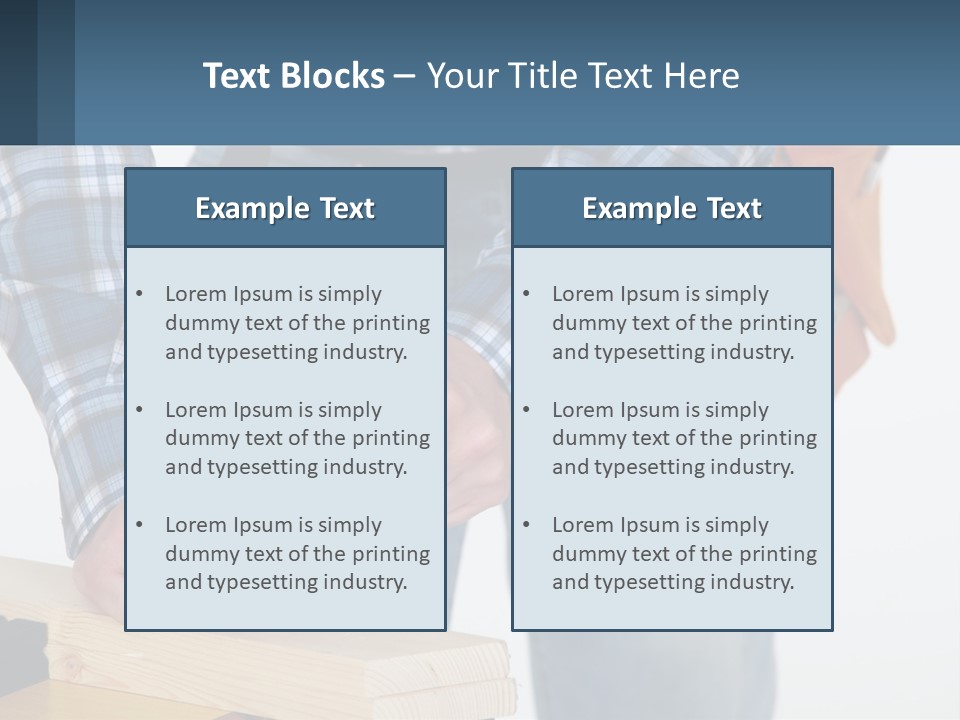 A Person Holding A Hammer And A Piece Of Wood PowerPoint Template