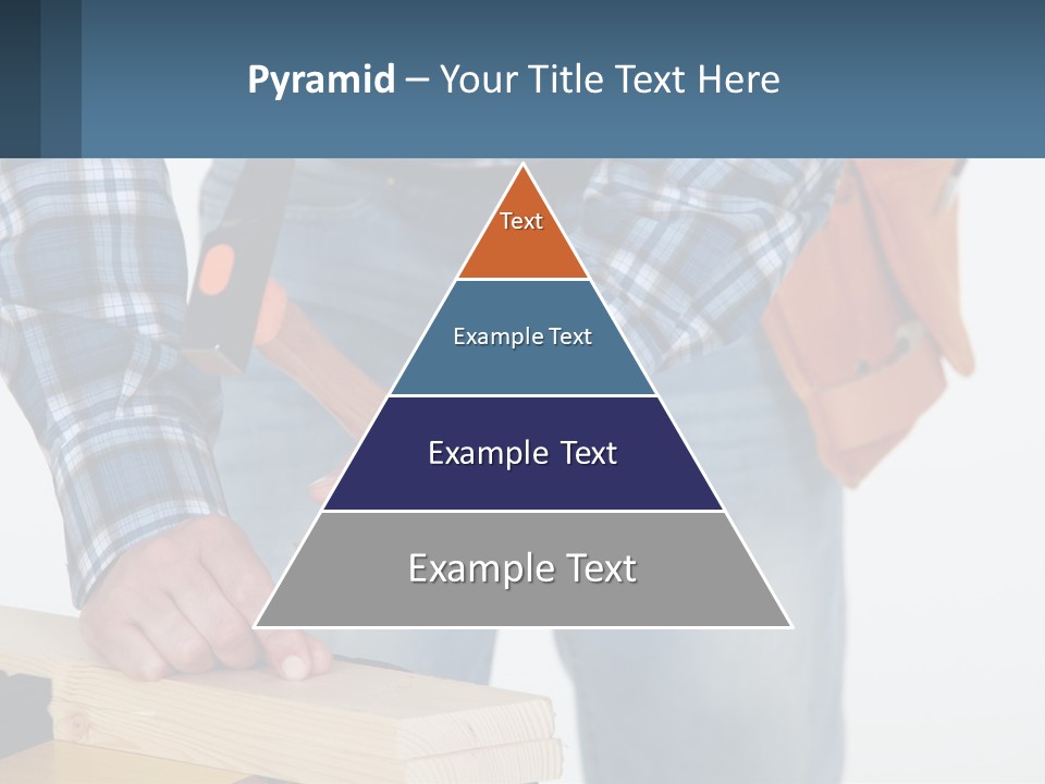 A Person Holding A Hammer And A Piece Of Wood PowerPoint Template