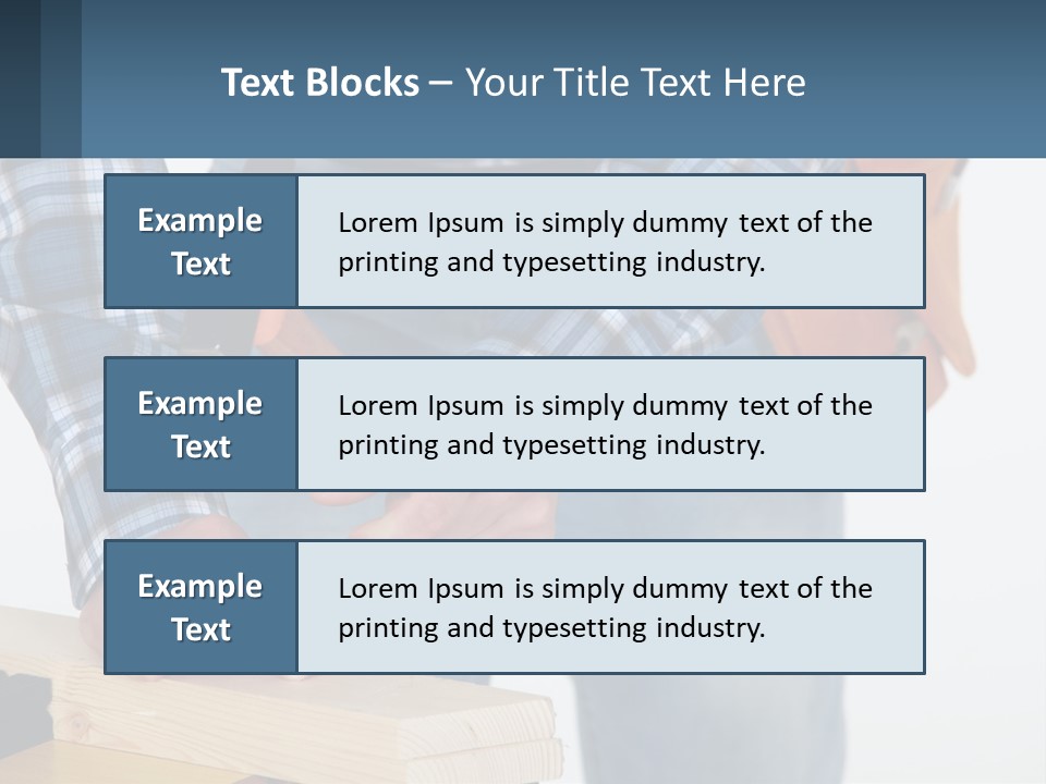 A Person Holding A Hammer And A Piece Of Wood PowerPoint Template