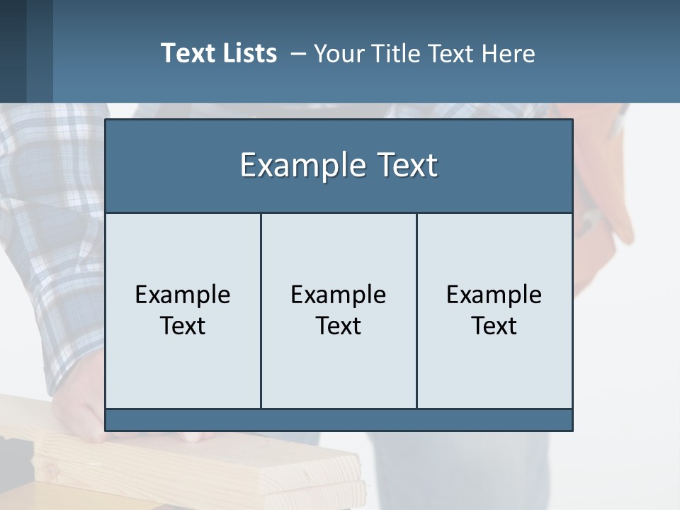 A Person Holding A Hammer And A Piece Of Wood PowerPoint Template