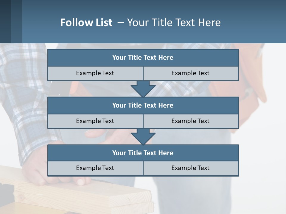 A Person Holding A Hammer And A Piece Of Wood PowerPoint Template
