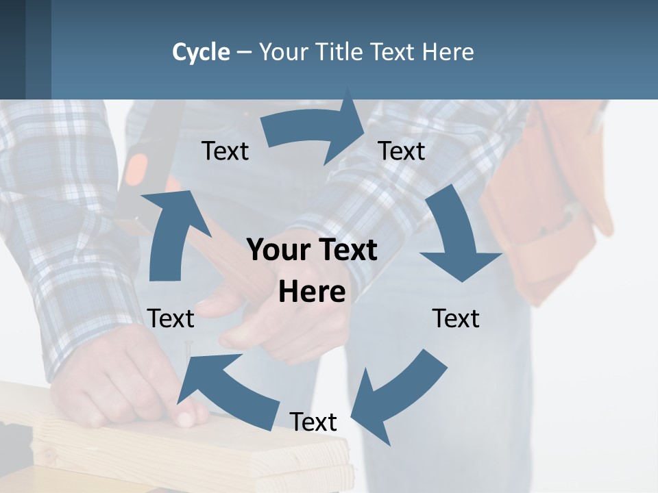 A Person Holding A Hammer And A Piece Of Wood PowerPoint Template