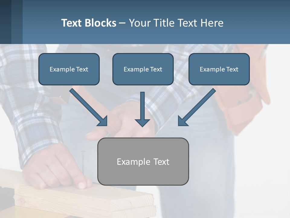 A Person Holding A Hammer And A Piece Of Wood PowerPoint Template