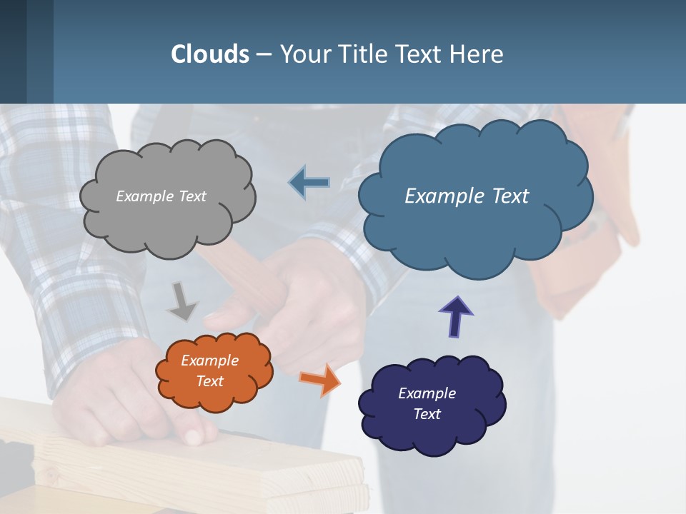 A Person Holding A Hammer And A Piece Of Wood PowerPoint Template