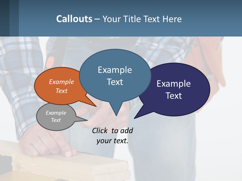 A Person Holding A Hammer And A Piece Of Wood PowerPoint Template