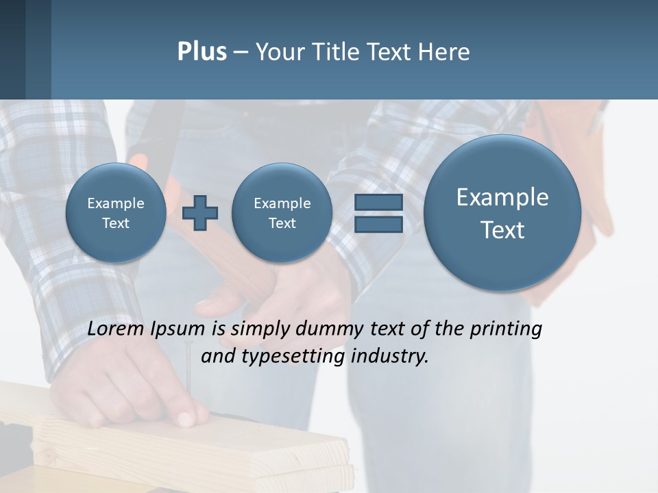 A Person Holding A Hammer And A Piece Of Wood PowerPoint Template