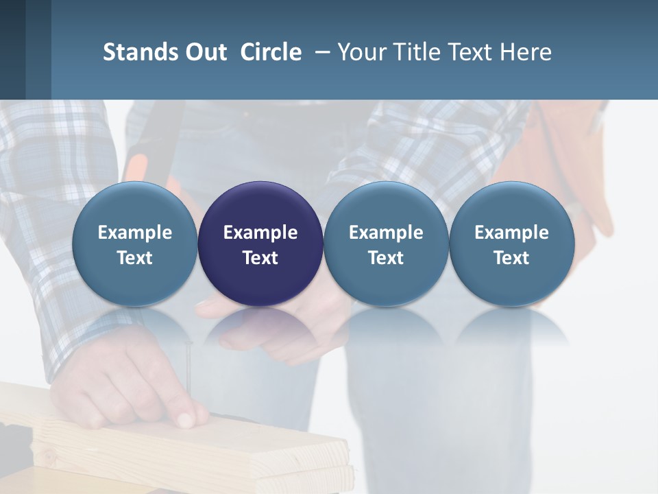 A Person Holding A Hammer And A Piece Of Wood PowerPoint Template