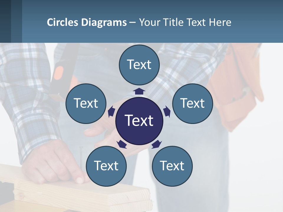 A Person Holding A Hammer And A Piece Of Wood PowerPoint Template