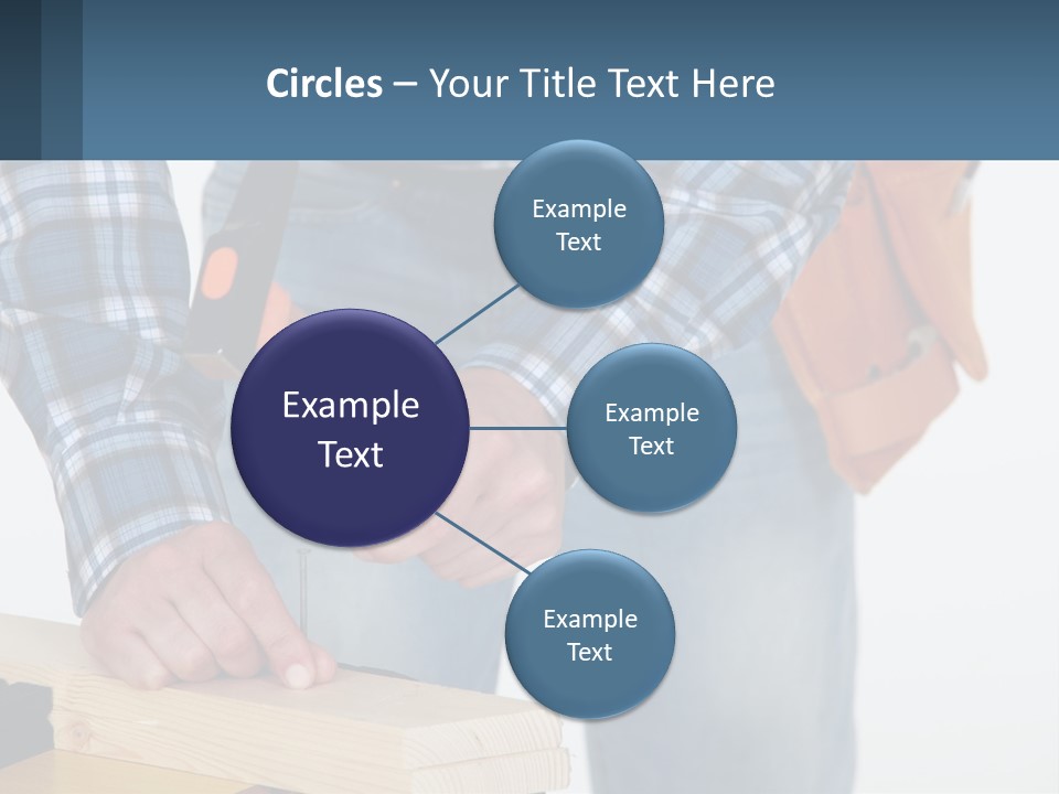 A Person Holding A Hammer And A Piece Of Wood PowerPoint Template