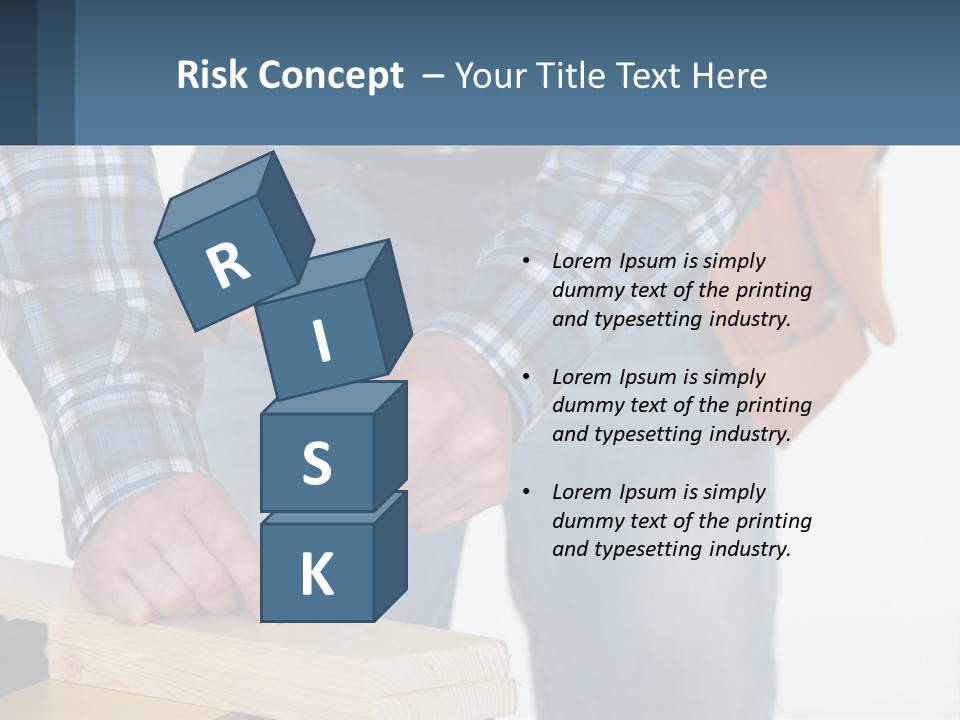 A Person Holding A Hammer And A Piece Of Wood PowerPoint Template