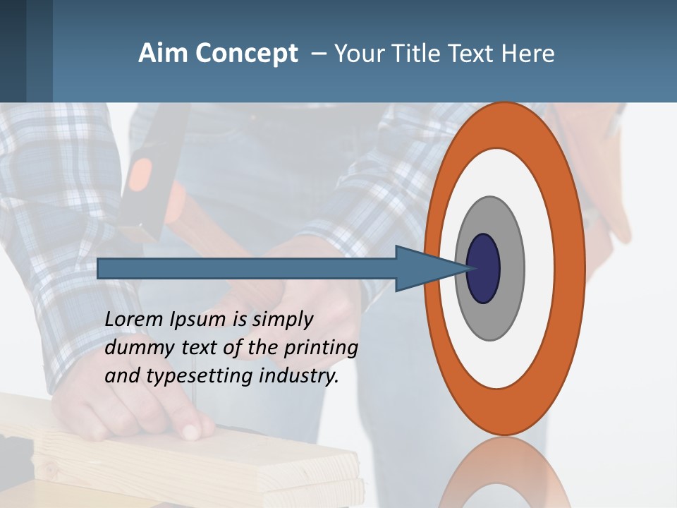 A Person Holding A Hammer And A Piece Of Wood PowerPoint Template