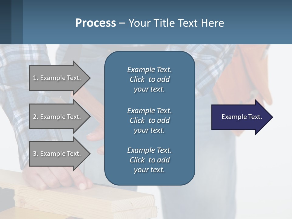 A Person Holding A Hammer And A Piece Of Wood PowerPoint Template